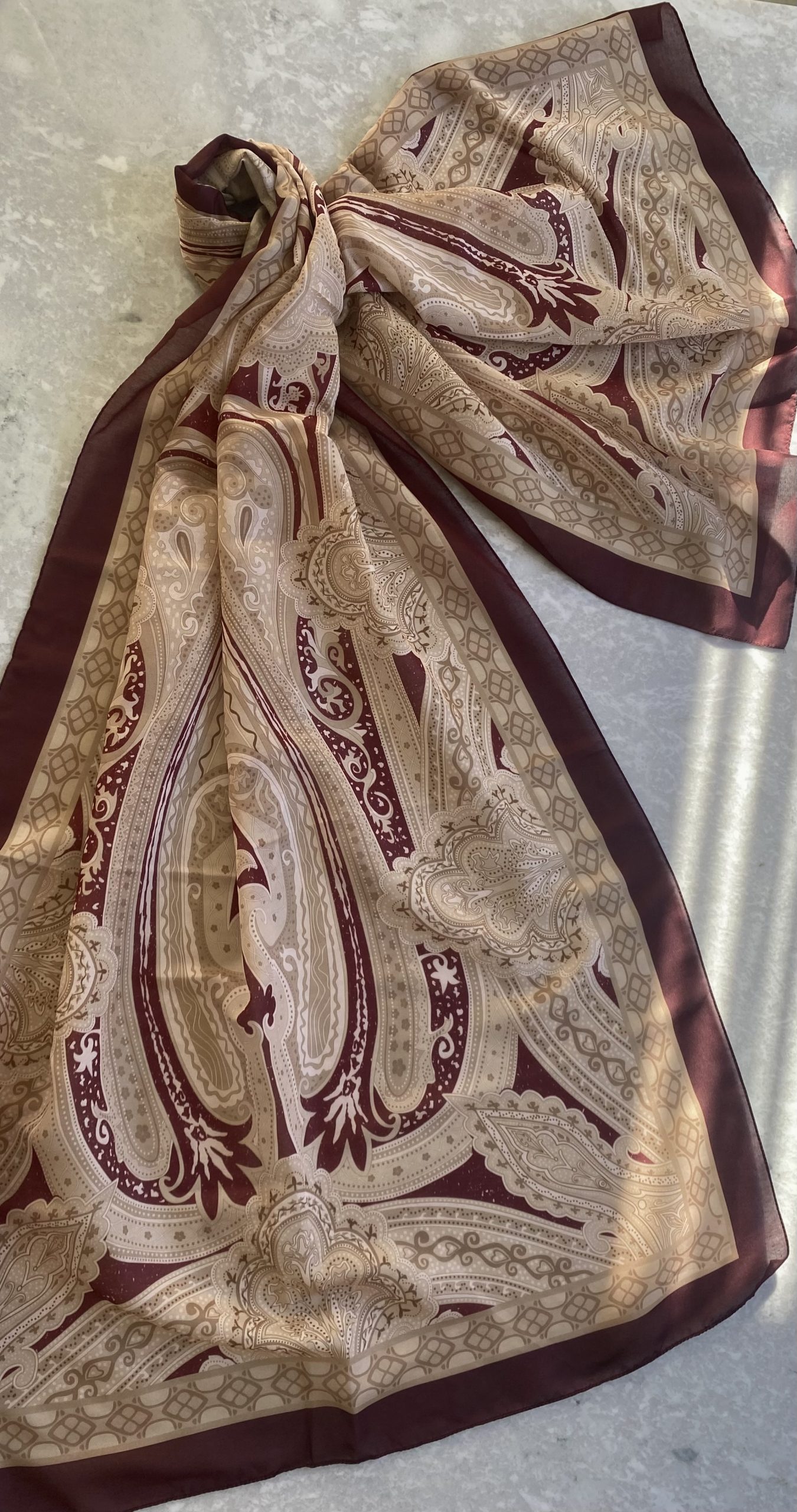 Etro / Etnik Pamuk Soft Şal –Bordo*Gold Etro / Etnik Pamuk Soft Şal –Bordo*Gold