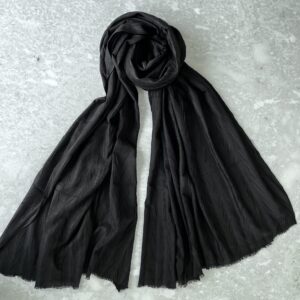 Piliseli Bambu Şal-siyah