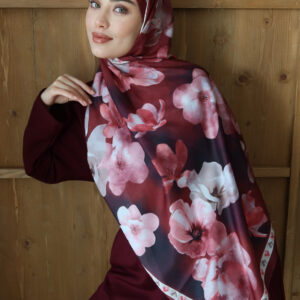 Velvet Pamuk Şal -Bordo