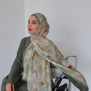 Velvet pamuk şal -Yeşil