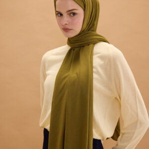 Bambu Penye Şal-Yağ Yeşili