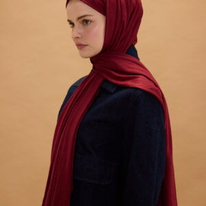 Bambu Penye Şal-Bordo /Chery