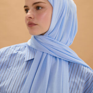 Bambu Penye Şal-Bebe Mavisi