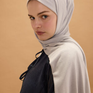 Bambu Penye Şal-Gümüş