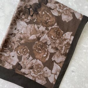 Boheme Modal Viskon Pamuk İpek Şal-Kahverengi