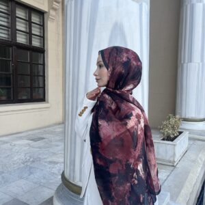 Bohemian Harmony Pamuk Soft Şal -Bordo/Siyah